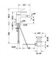 MONOMANDO BIDE B1 DURAVIT